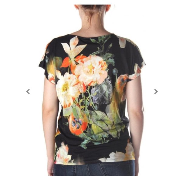 Ted Baker Omla Opulent Bloom Print tshirt top blouse size 3 like new - Picture 4 of 9